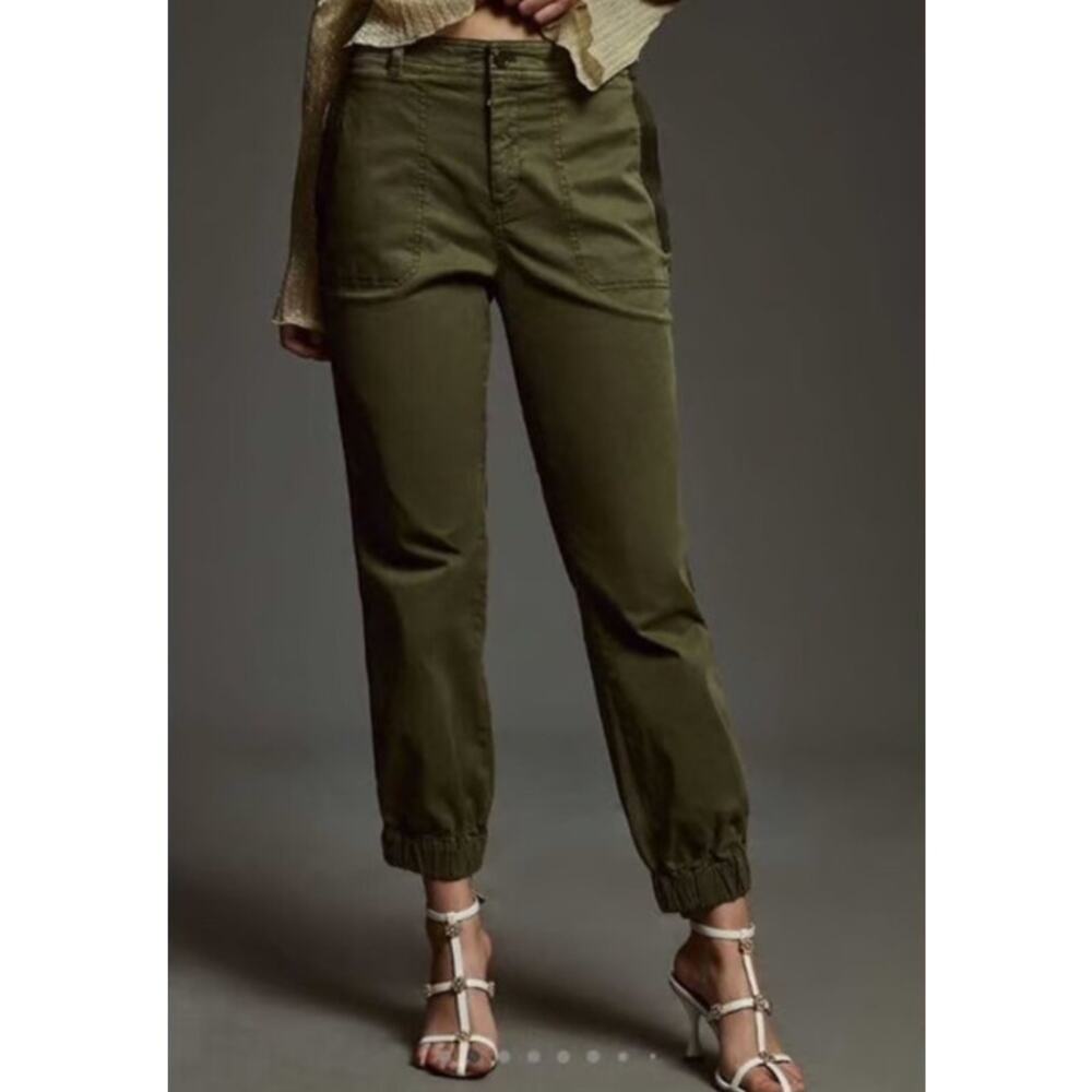 by Anthropologie The Richie Slim Joggers Moss Green Size US 4